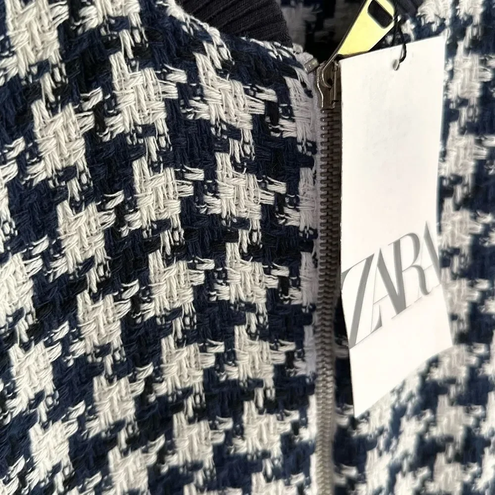 Zara Co-Ord Set Textured Bomber Shorts New - Picture 12 of 12